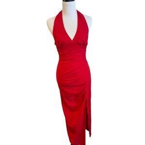 Zara Vibrant Red Backless Dress